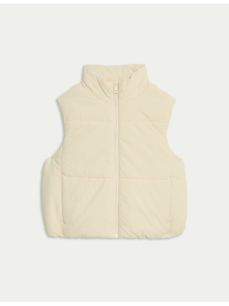 Marks & Spencer Marks & Spencer Thermowarmth™ technológiás rövid steppelt mellény bézs