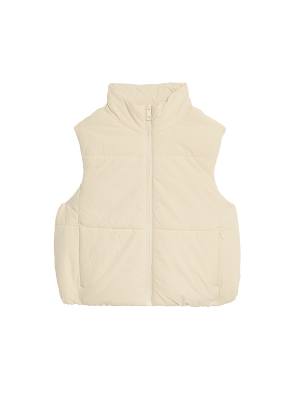 Marks & Spencer Marks & Spencer Thermowarmth™ technológiás rövid steppelt mellény bézs