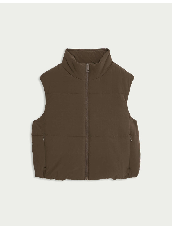 Marks & Spencer Marks & Spencer Thermowarmth™ technológiás rövid steppelt mellény barna