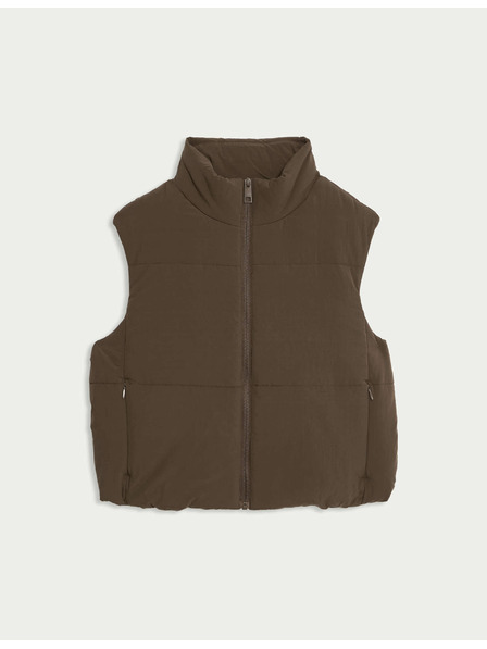 Marks & Spencer Marks & Spencer Thermowarmth™ technológiás rövid steppelt mellény barna