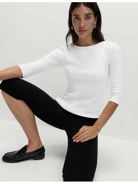 Marks & Spencer Karcsú szabású, 100% pamut felső, Marks & Spencer fehér