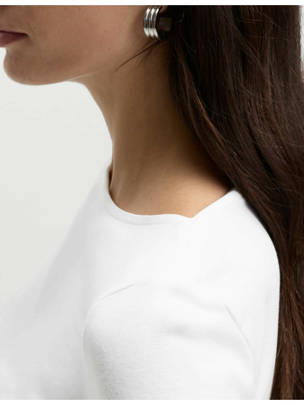 Marks & Spencer Karcsú szabású, 100% pamut felső, Marks & Spencer fehér