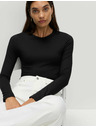 Marks & Spencer Szűk szabású hosszú ujjú felső, Marks & Spencer fekete