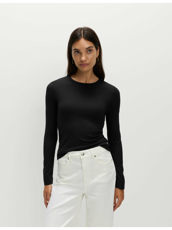 Marks & Spencer Szűk szabású hosszú ujjú felső, Marks & Spencer fekete