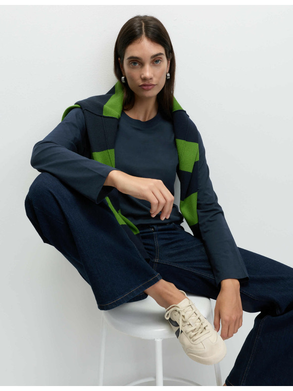 Marks & Spencer Mindennapi viseletre alkalmas 100% pamut felső, Marks & Spencer tengerkék