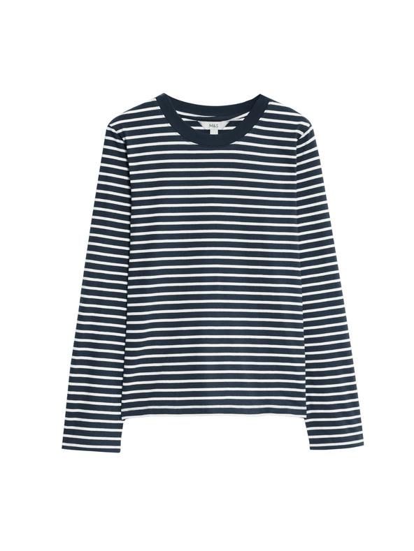 Marks & Spencer Mindennapi viseletre alkalmas 100% pamut felső, Marks & Spencer tengerkék