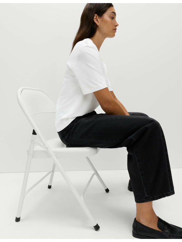 Marks & Spencer Díszített Lucky póló 100% pamutból Marks & Spencer fehér