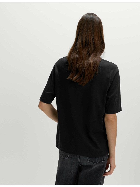 Marks & Spencer Díszített Lucky póló 100% pamutból Marks & Spencer fekete