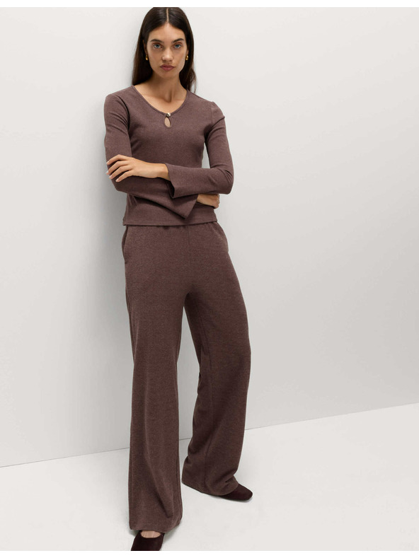 Marks & Spencer Kényelmes felső kivágott nyakkal és bő ujjakkal Marks & Spencer piros