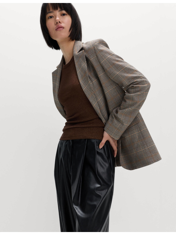 Marks & Spencer Csillogó ujjatlan felső magas pamuttartalommal Marks & Spencer barna