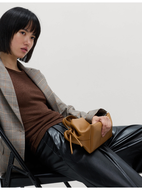 Marks & Spencer Csillogó ujjatlan felső magas pamuttartalommal Marks & Spencer barna