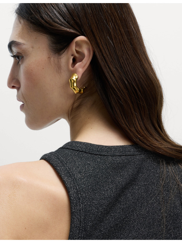 Marks & Spencer Csillogó ujjatlan felső magas pamuttartalommal Marks & Spencer fekete