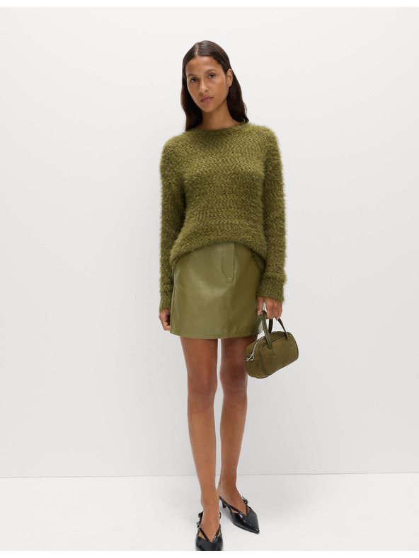 Marks & Spencer Műbőr mini szoknya Marks & Spencer zöld