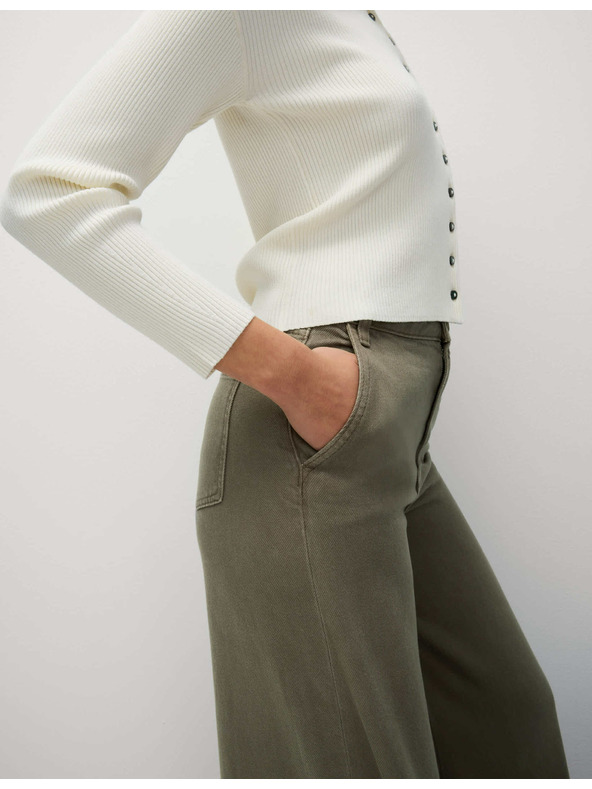 Marks & Spencer Marks & Spencer Palazzo nadrág magas pamuttartalommal, barna