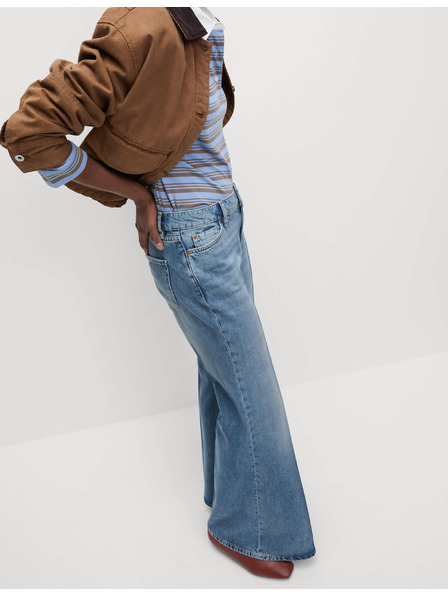 Marks & Spencer Marks & Spencer bővített farmer közepes derekú, tengerészkék