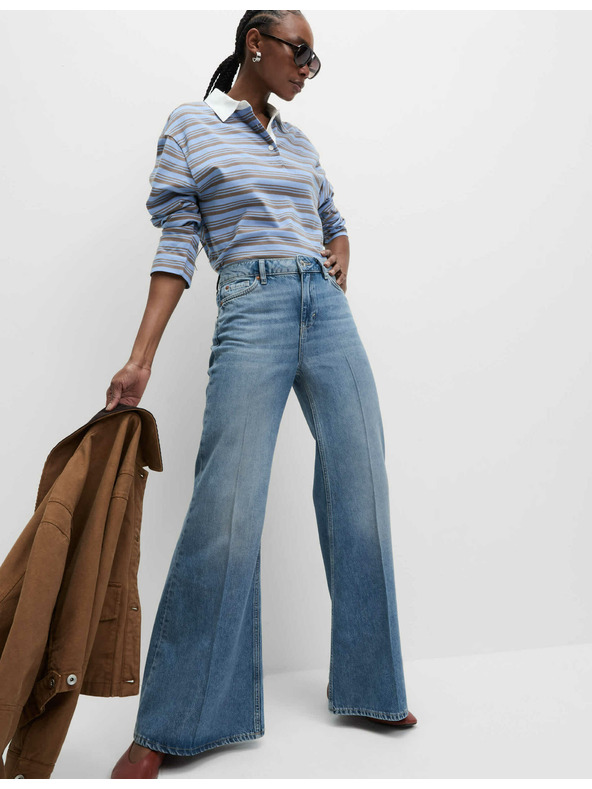 Marks & Spencer Marks & Spencer bővített farmer közepes derekú, tengerészkék