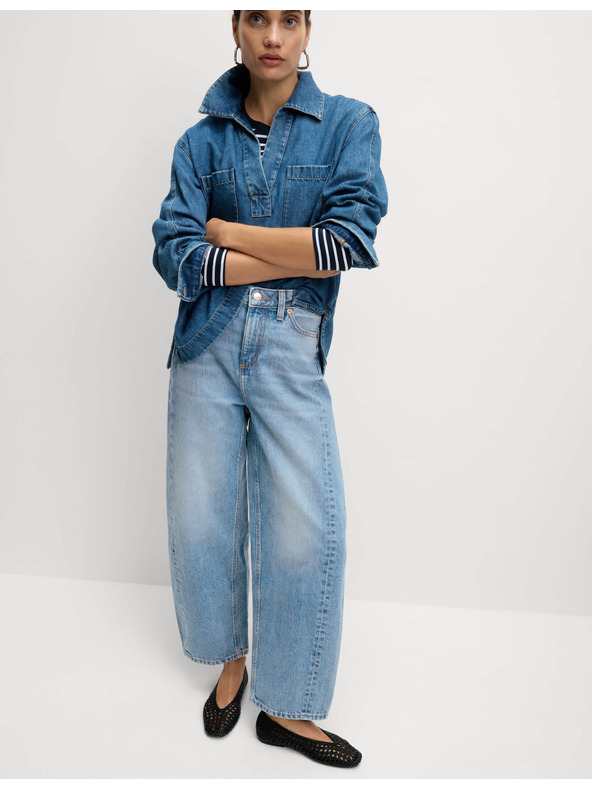 Marks & Spencer Marks & Spencer egyenes farmer közepes derékkal, sötétkék