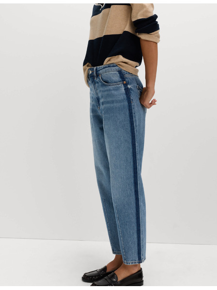 Marks & Spencer Marks & Spencer egyenes szárú farmer közepes derékkal és díszítő részlettel, sötétkék