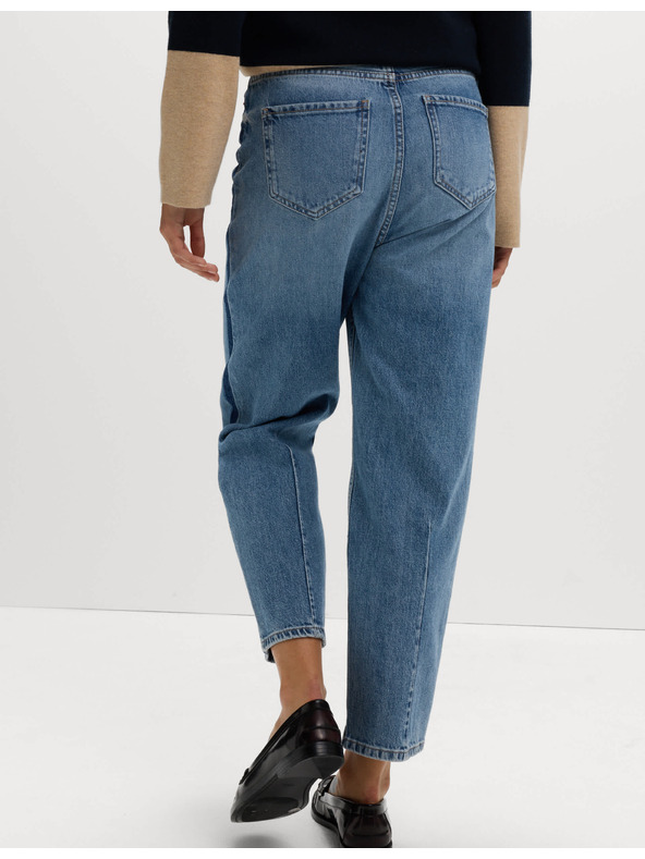 Marks & Spencer Marks & Spencer egyenes szárú farmer közepes derékkal és díszítő részlettel, sötétkék