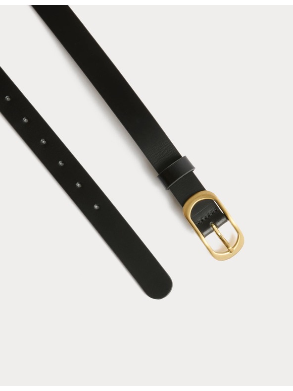 Marks & Spencer Marks & Spencer fekete bőr farmer öv