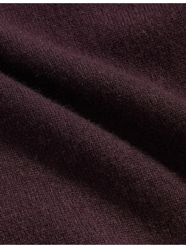 Marks & Spencer Pulóver tiszta kasmírból, textúrával és kerek nyakkal, Marks & Spencer lila