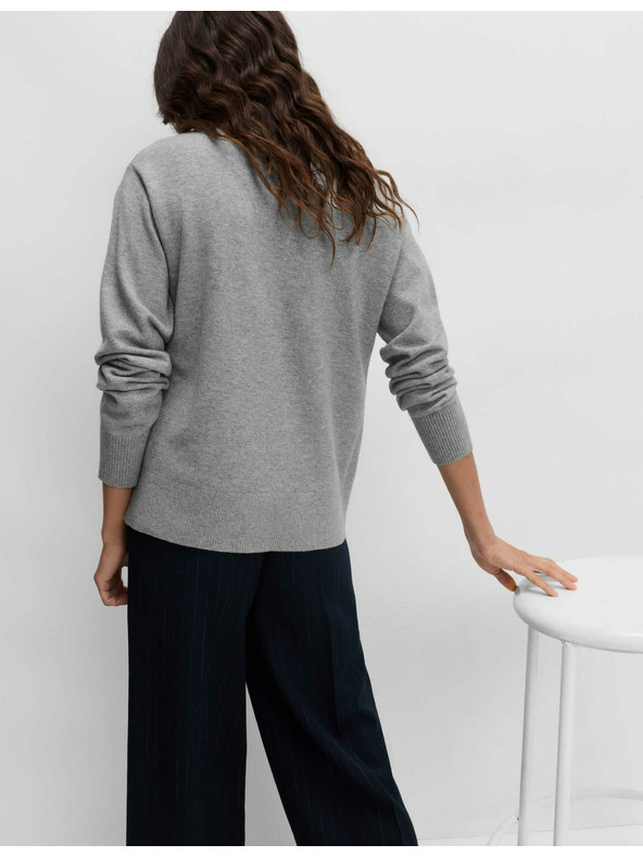 Marks & Spencer Marks & Spencer pulóver nyakrésszel légies fonálból, szürke