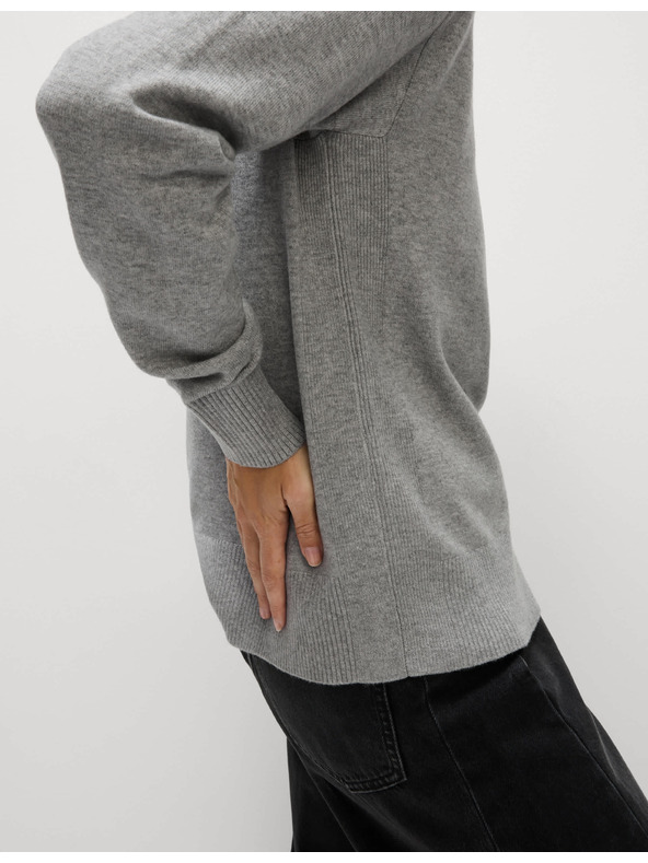 Marks & Spencer Marks & Spencer pulóver nyakrésszel légies fonálból, szürke