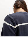 Marks & Spencer Marks & Spencer extra puha csíkos nyakbavaló pulóver tengerkék