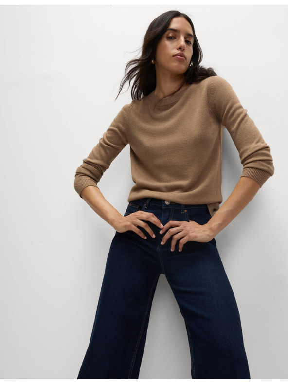 Marks & Spencer Marks & Spencer rendkívül puha nyakbavaló pulóver barna