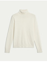 Marks & Spencer Marks & Spencer 100% Merino gyapjú garbónyakú pulóver törtfehér