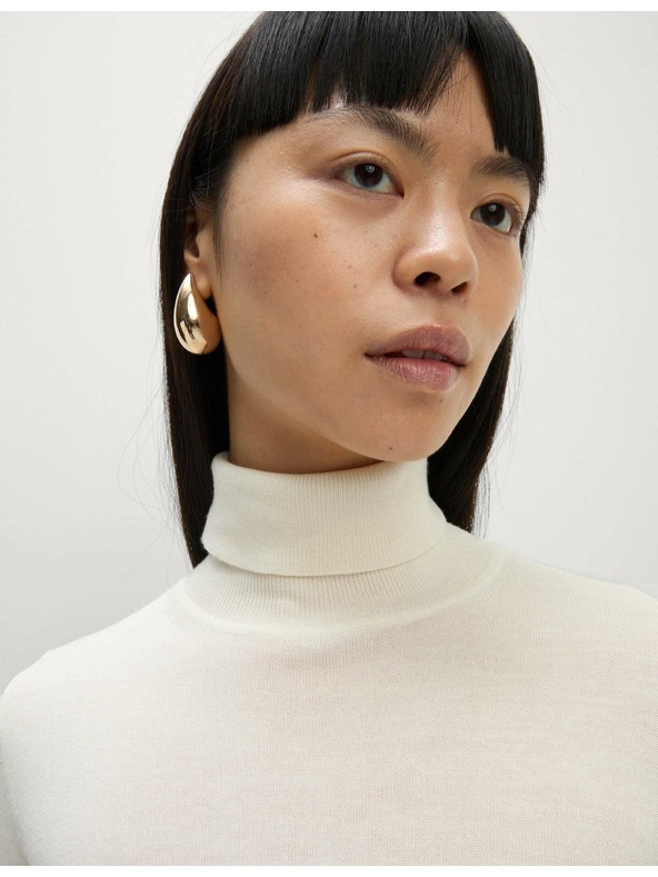 Marks & Spencer Marks & Spencer 100% Merino gyapjú garbónyakú pulóver törtfehér