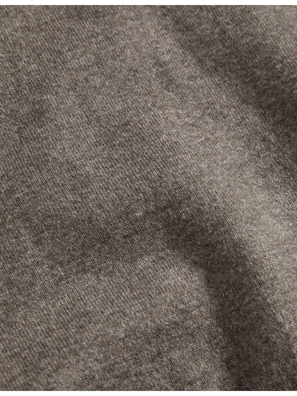 Marks & Spencer Marks & Spencer V-nyakú pulóver szőrmés fonalból barna