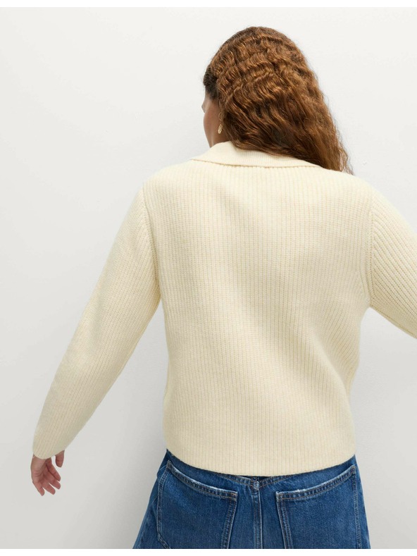 Marks & Spencer Marks & Spencer kötött dzseki gyűrött szálakkal és díszzsebekkel tejszínes