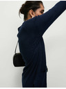 Marks & Spencer Marks & Spencer hosszú bordázott kardigán gomb nélkül sötétkék