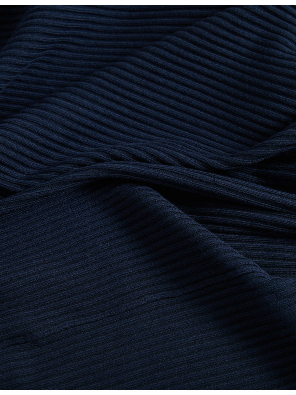 Marks & Spencer Marks & Spencer hosszú bordázott kardigán gomb nélkül sötétkék