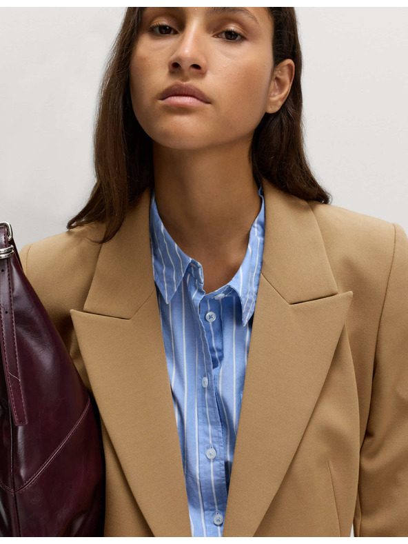 Marks & Spencer Marks & Spencer derékben karcsúsított twill zakó barna