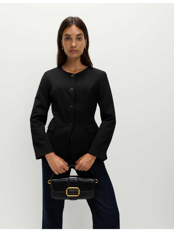 Marks & Spencer Marks & Spencer kabát gallér nélkül fekete