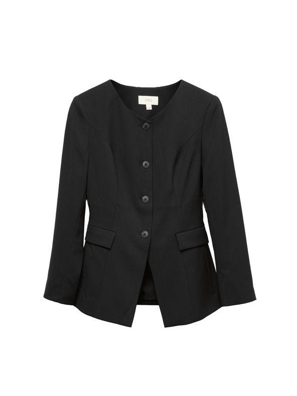 Marks & Spencer Marks & Spencer kabát gallér nélkül fekete