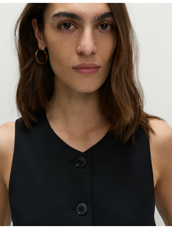 Marks & Spencer Marks & Spencer gombos mellény gallér nélkül fekete