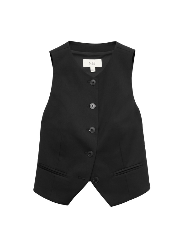 Marks & Spencer Marks & Spencer gombos mellény gallér nélkül fekete