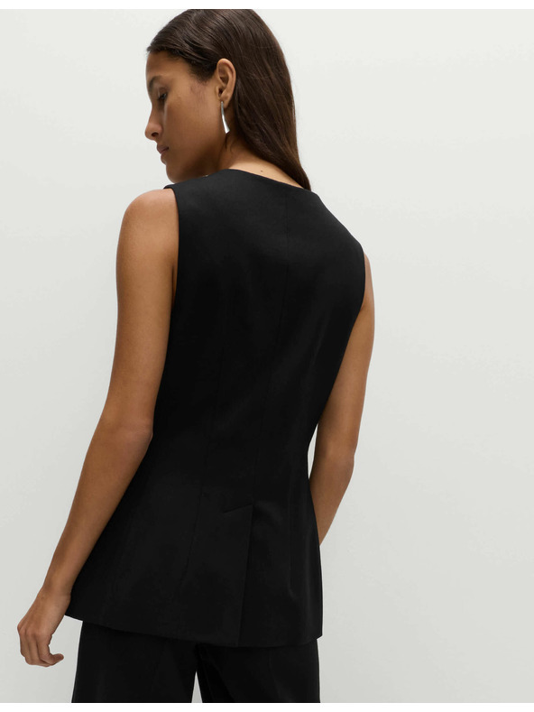 Marks & Spencer Jersey mellény gallér nélkül Marks & Spencer fekete