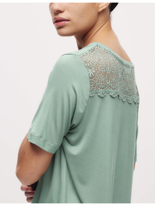 Marks & Spencer Marks & Spencer zöld, pizsama felső csipke részlettel