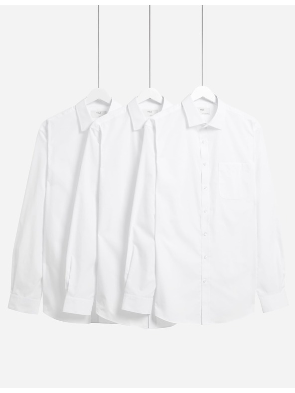 Marks & Spencer Három darab Marks & Spencer fehér férfi ingből álló szett