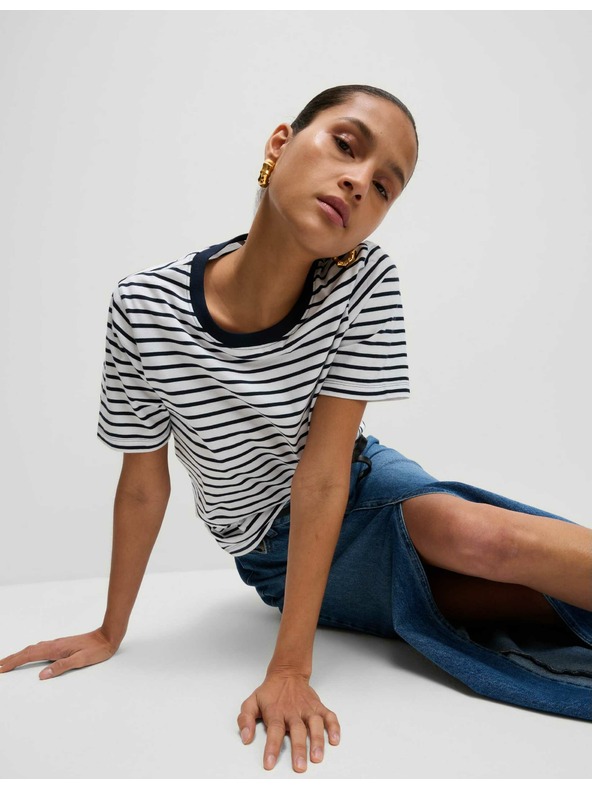 Marks & Spencer Kék-fehér Marks & Spencer női csíkos póló