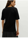 Marks & Spencer Laza póló pamut és modal keverékből Marks & Spencer fekete