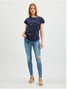 Orsay ORSAY sötétkék virágmintás női póló