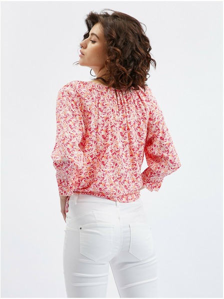 Orsay ORSAY rószaszín-narancssárga virágmintás női blúz