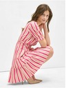 Orsay ORSAY rózsaszín csíkos átkötős lenvászon ruha