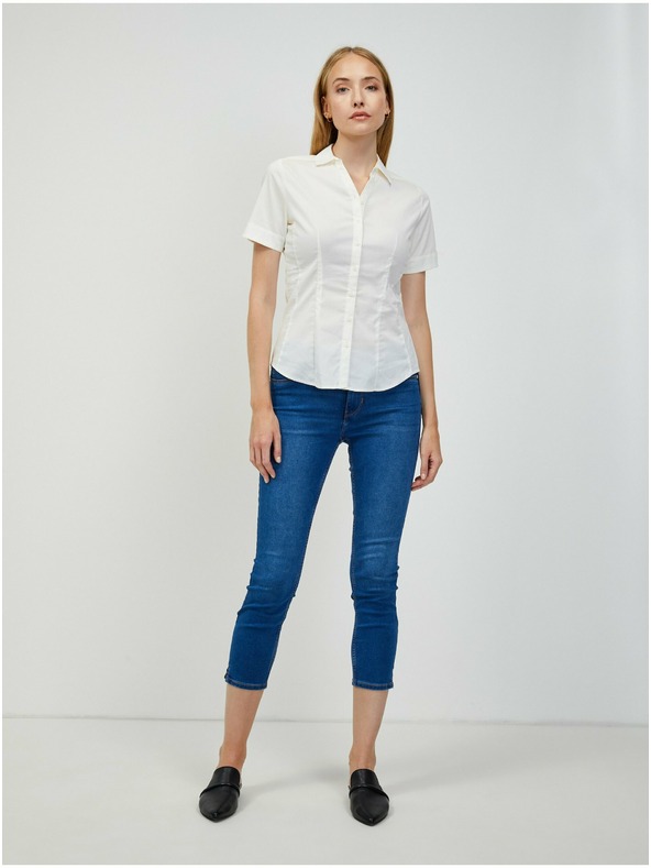 Orsay Krémszínű rövid ujjú ing ORSAY