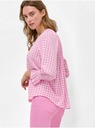 Orsay Rózsaszín kockás hosszú ujjú blúz ORSAY